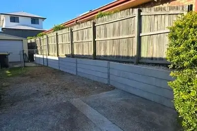 concrete sleeper retaining walls Brisbane Northside