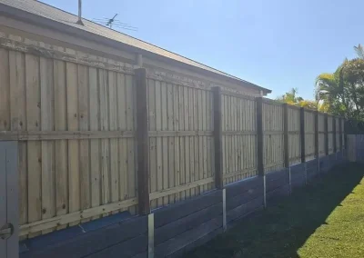 timber fence and concrete sleepers Bracken Ridge