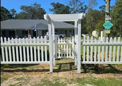 timber picket fence and gate Brisbane Northside