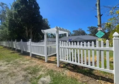 white picket fence and gate Aspley