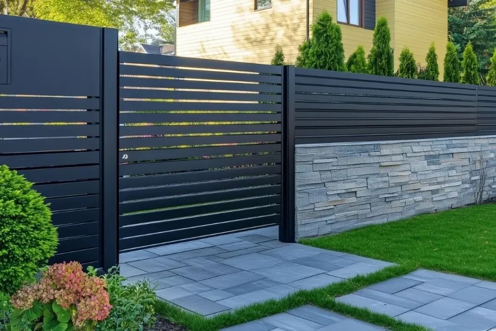 modern aluminium fence